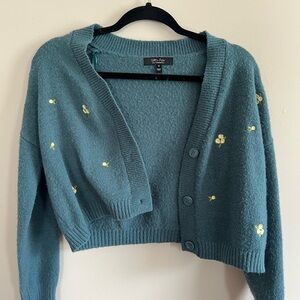 Willow Teal Cardigan Sweater